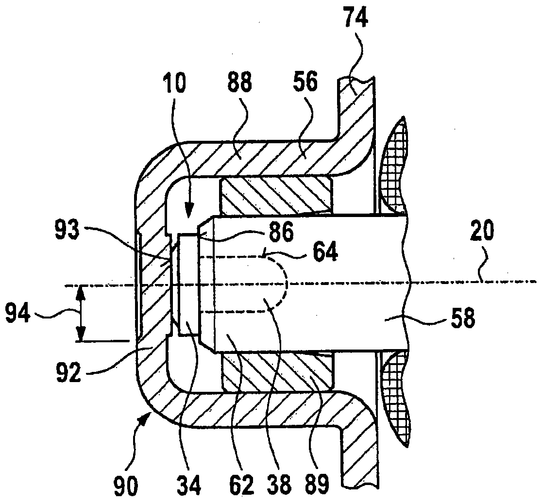 Thrust mushroom-shaped part and motor with the thrust mushroom-shaped part