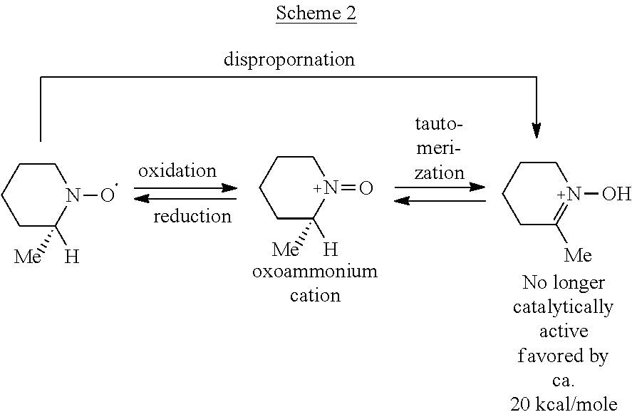 Alpha-Hydrogen Substituted Nitroxyls And Derivatives Thereof As Catalysts