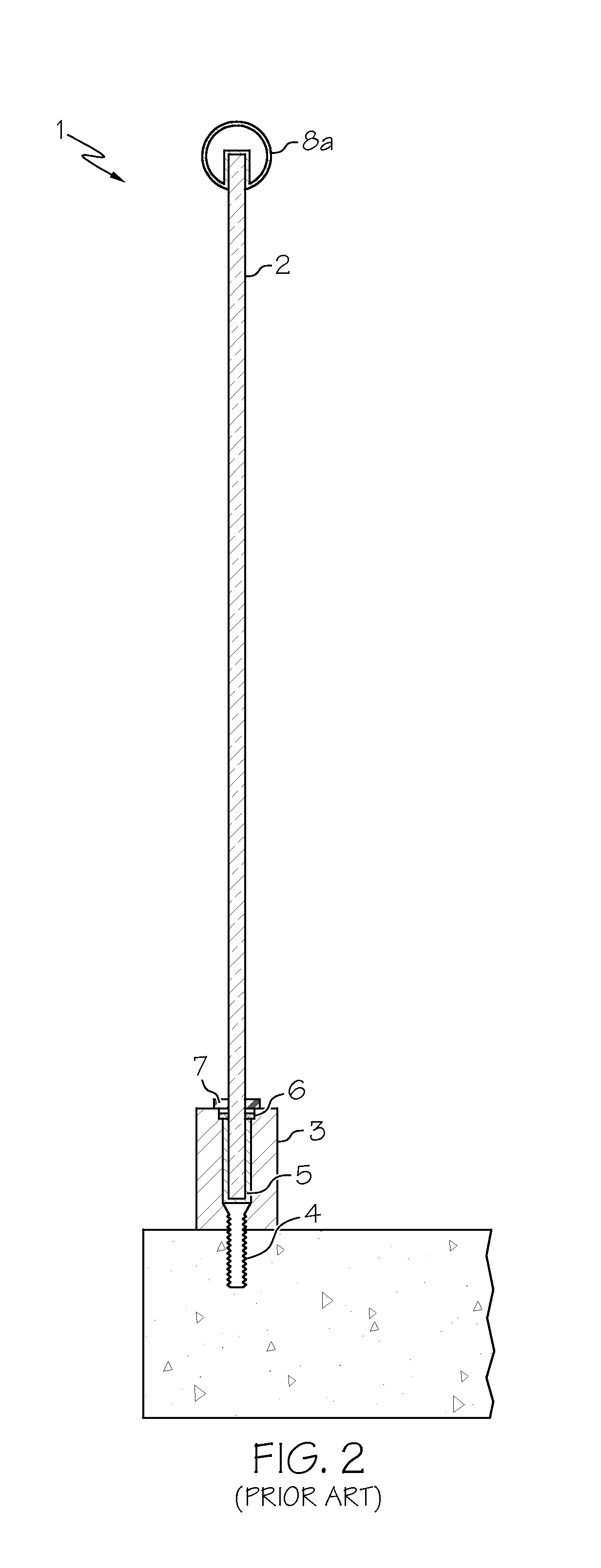 Glass railing anchor system