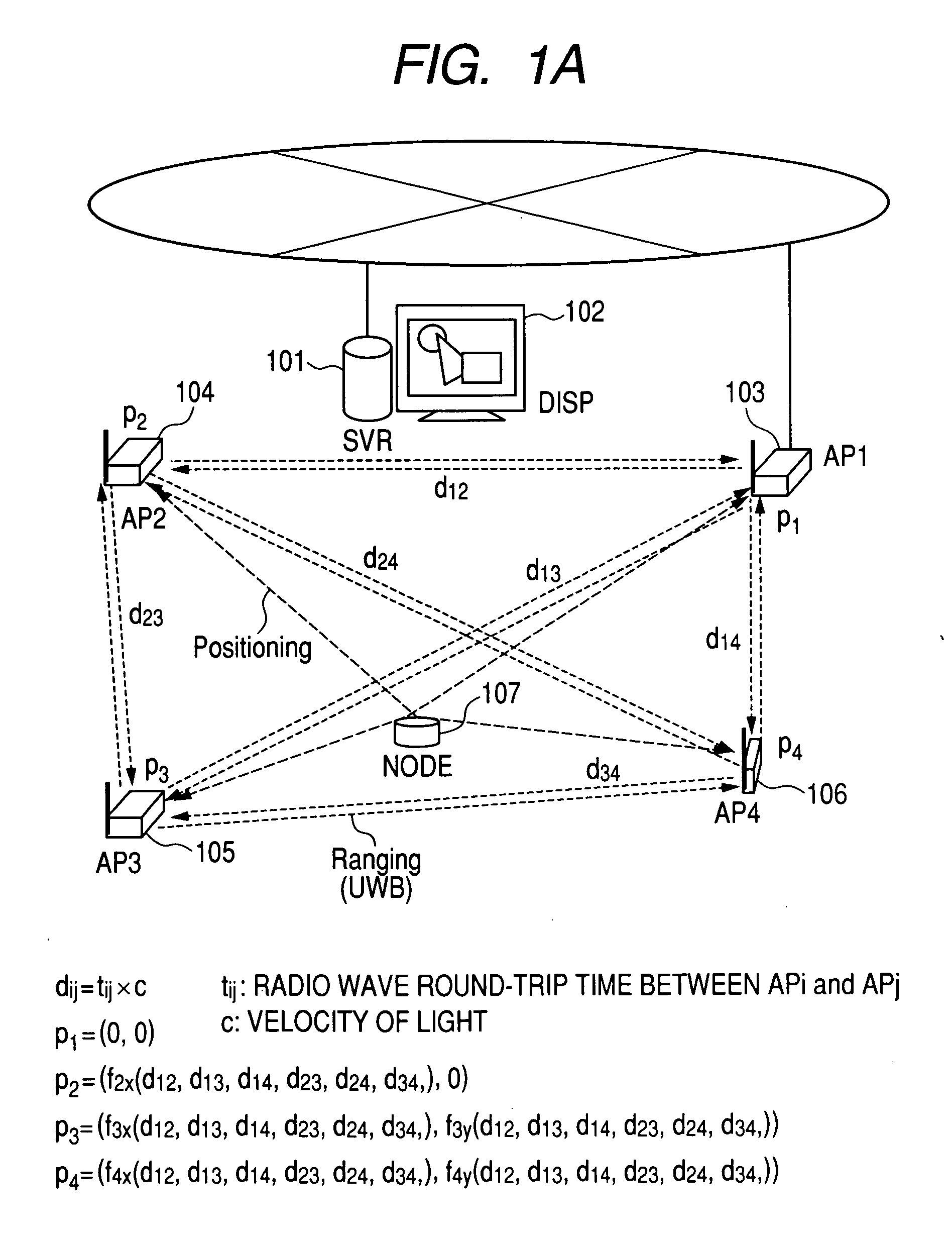 Terminal location system and positioning method