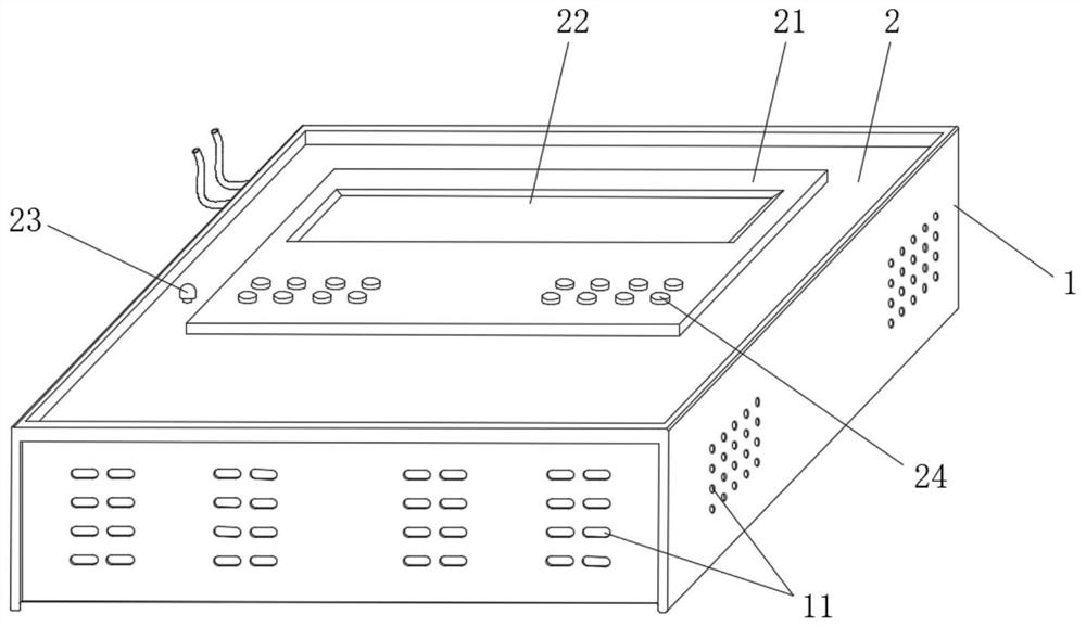 Household kitchen power box with flame-retardant function