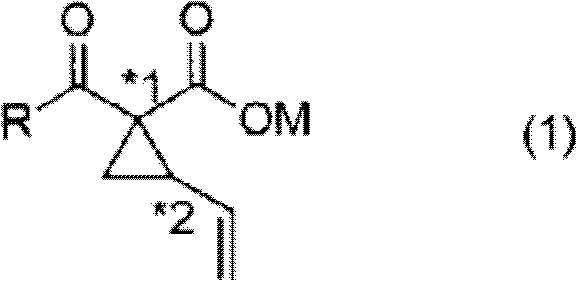 Optically active vinyl-cyclopropane carboxylic acid derivative and optically active vinyl-cyclopropane amino acid derivative manufacturing method