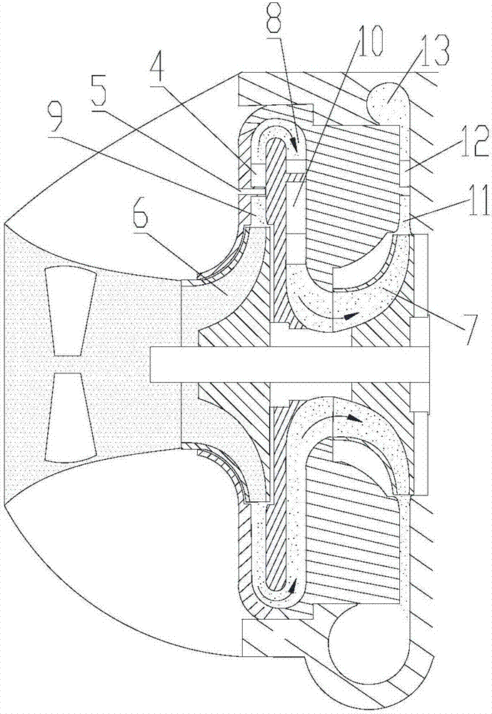 Pressure expander blade, compressor structure and compressor