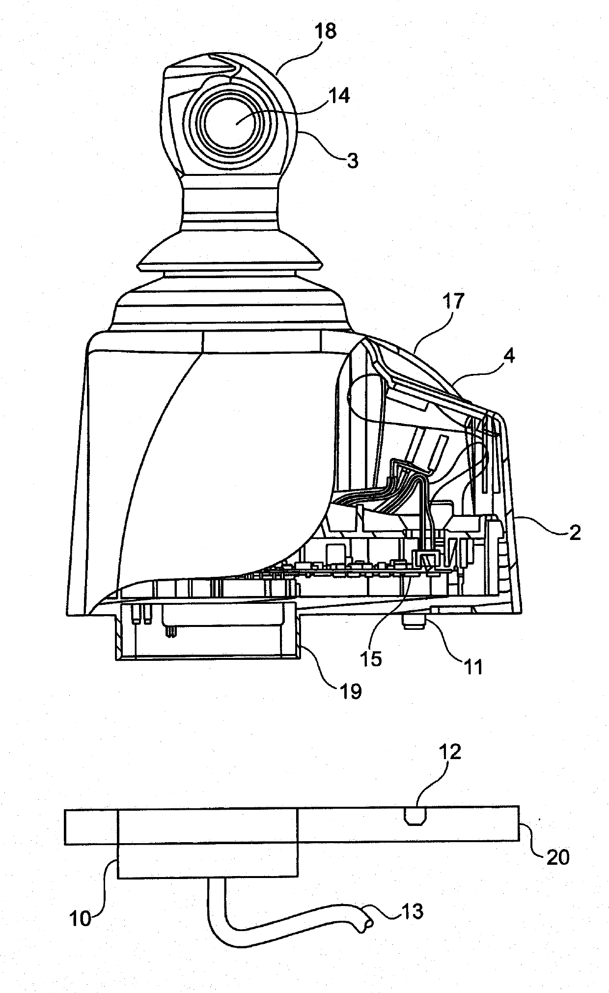 Detector device for a gear shift