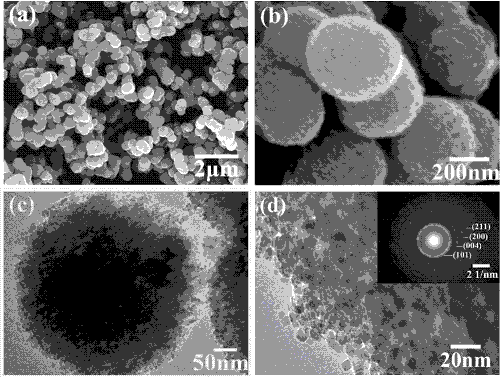 Micro/nano hierarchical titanium dioxide microspheres as well as preparation method and application thereof