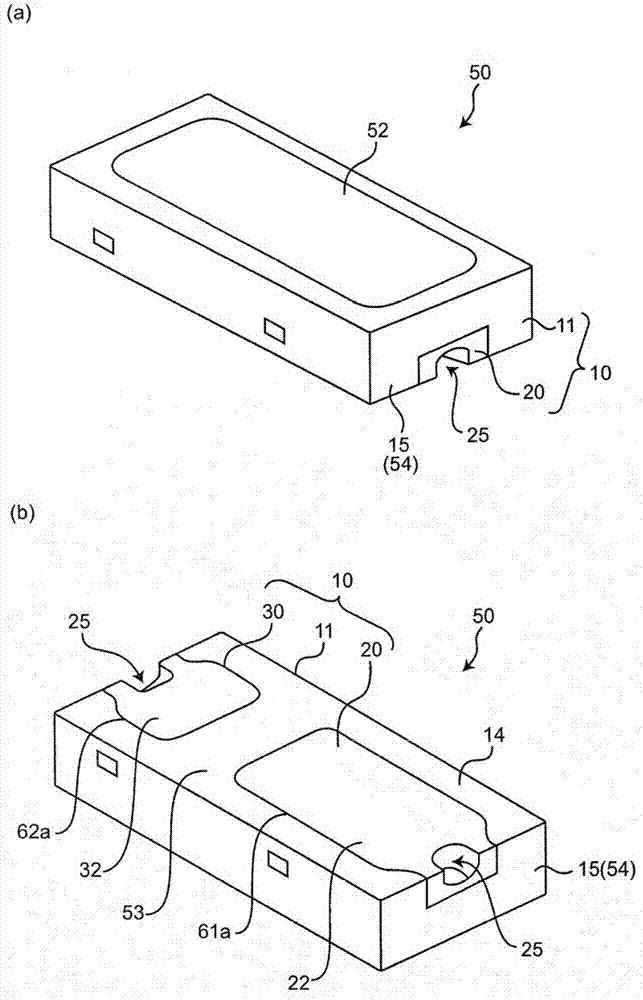 Molded package for light-emitting device and light-emitting device using the same