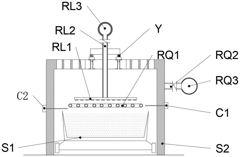 Liquid-gas two-phase medium coupling mobile injection sintering method and injection device