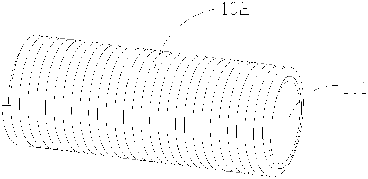 Winding structure wall pipe with positioning structure and production process thereof