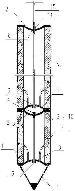 Post-grouting prestressed concrete hollow pile and its manufacturing method