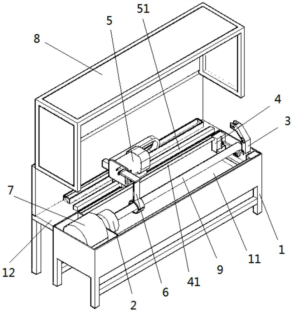 Cleaning device for guide rod of LCD glass substrate deposition operation frame