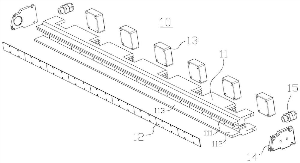 Light bar, light source and optical detection device