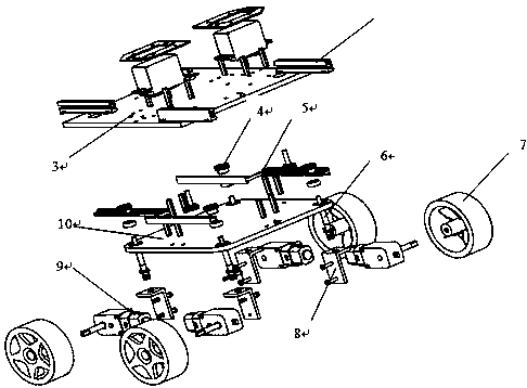 An agv trolley with all-round driving and steering