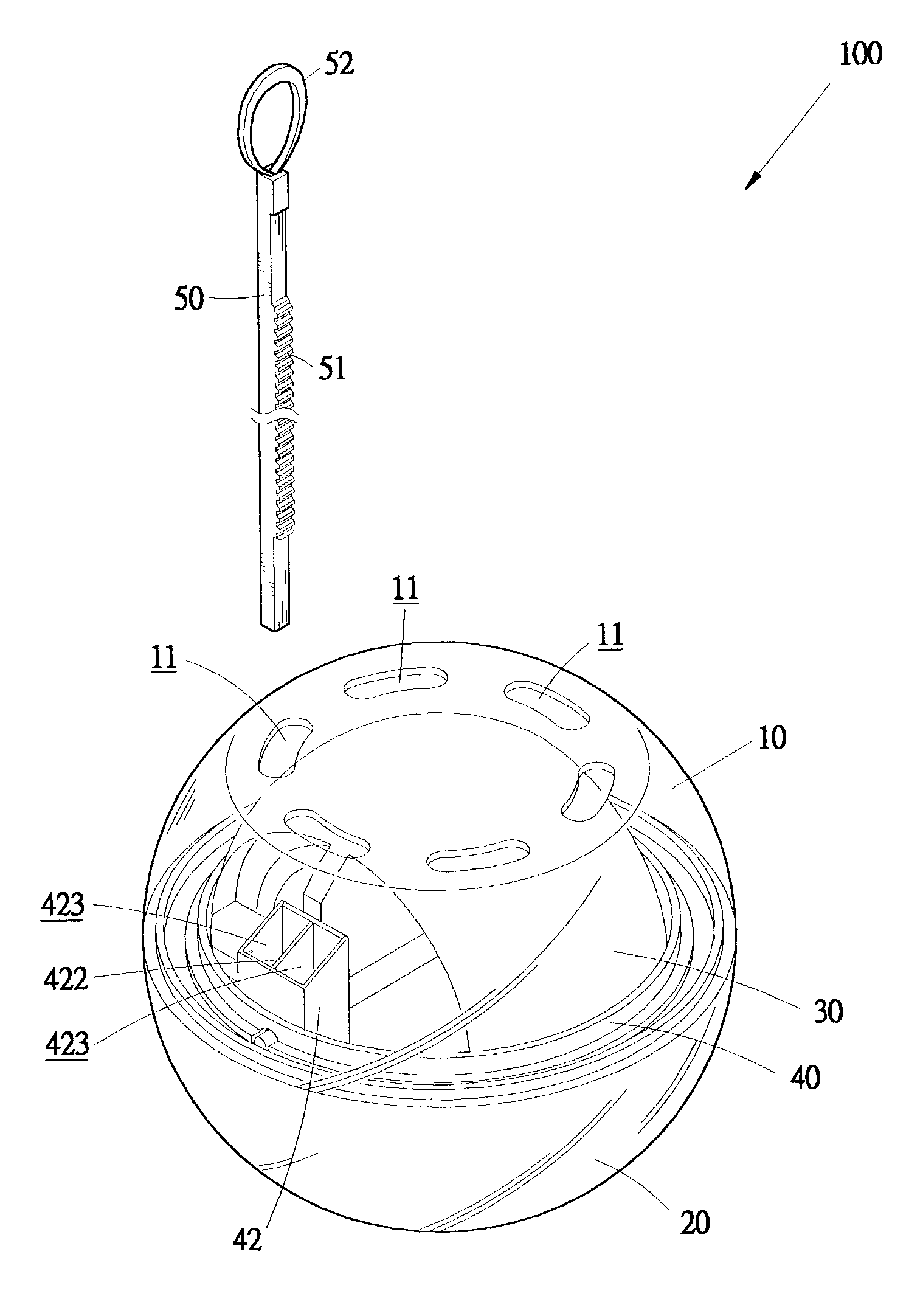 Actuating device of wrist exerciser