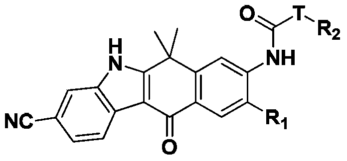 Amido substituted indolonaphthalenone derivatives and medicinal uses thereof