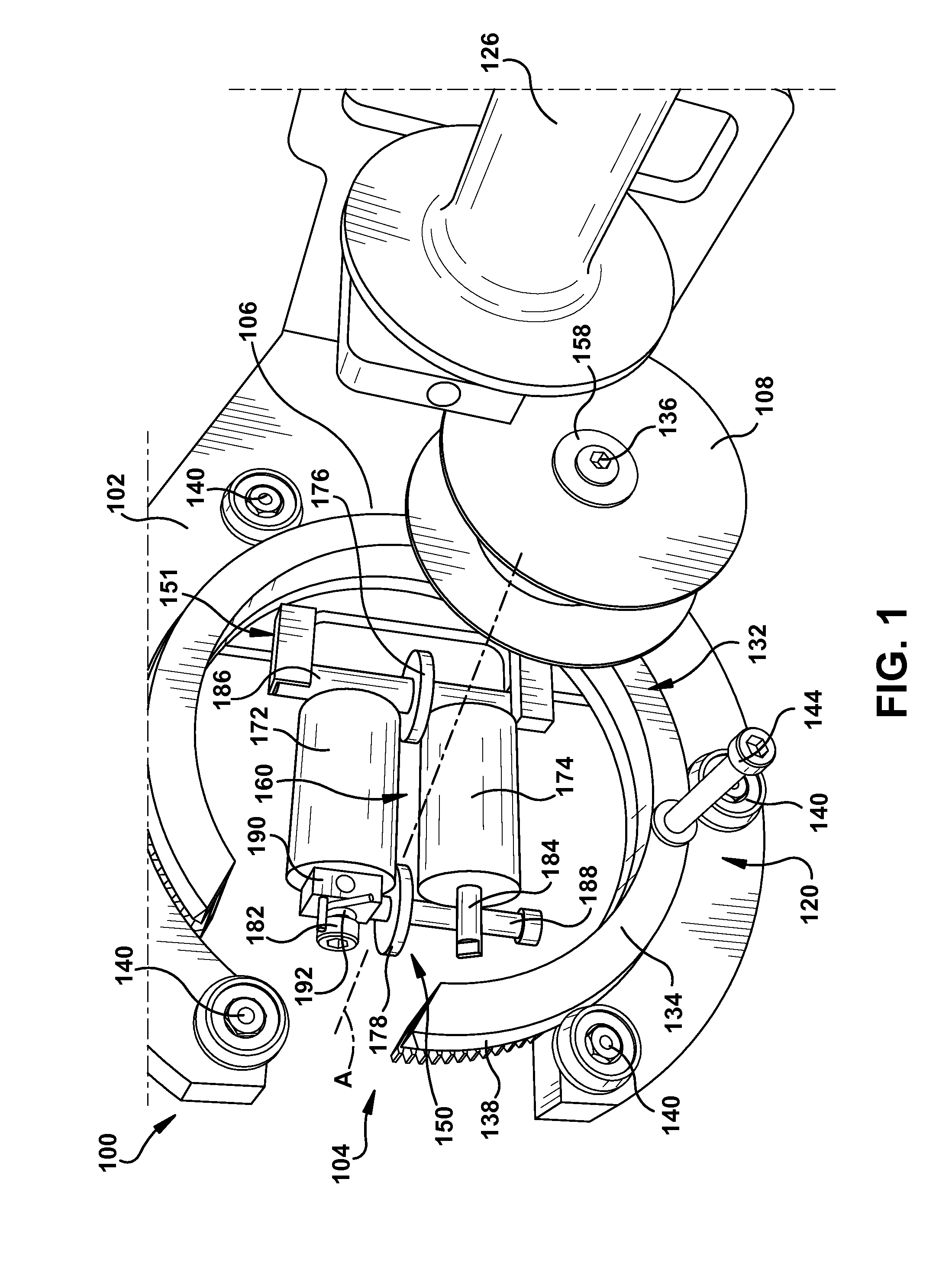 Hand-carried taping machine with non-powered guide system