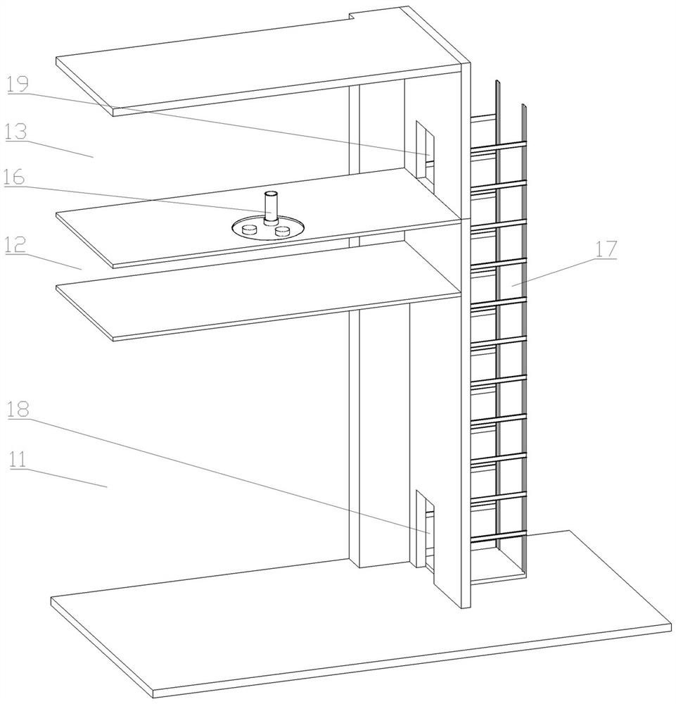 Uranium conversion material automatic feeding assembly with temporary storage function