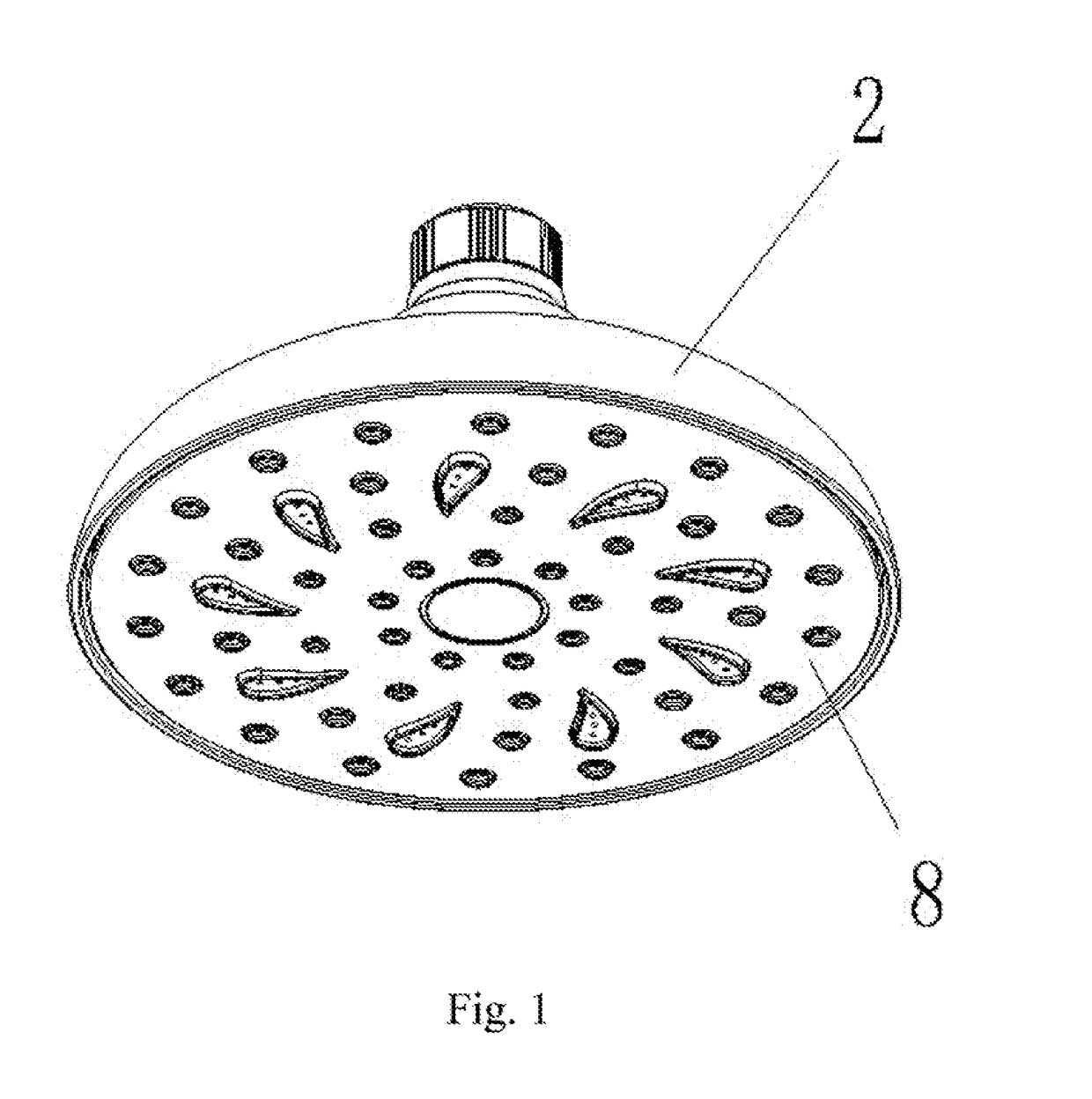 Shower head with a rotary bottom cover assembly