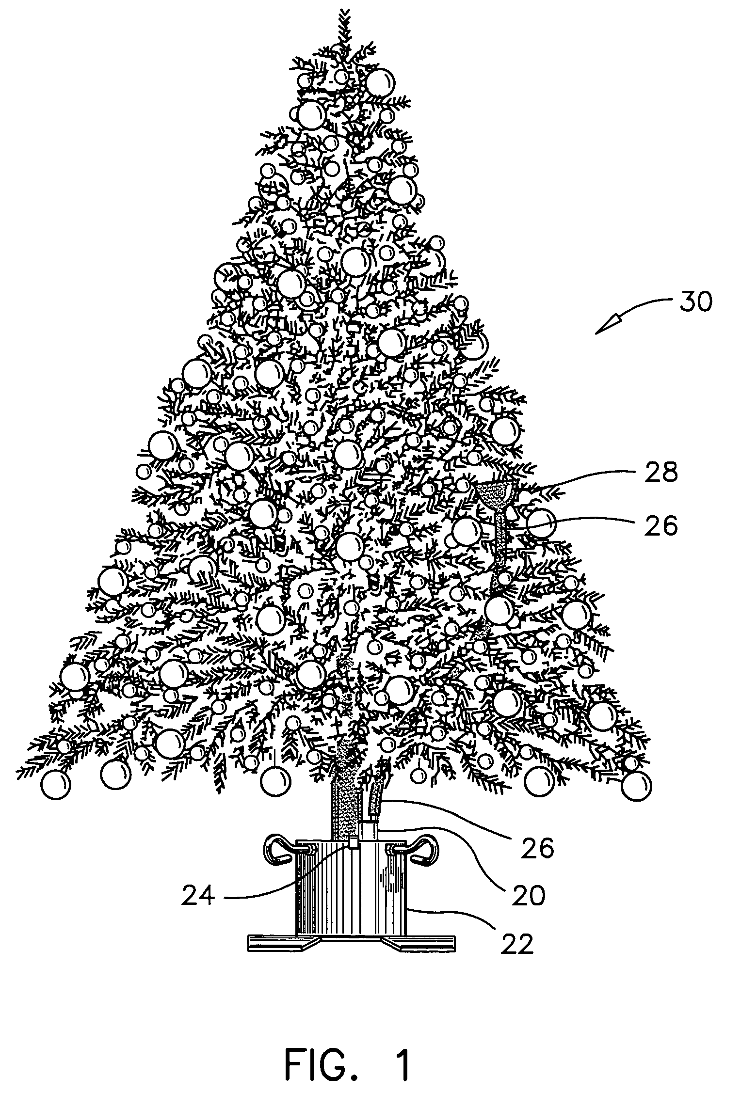 Float valve for a christmas tree watering system