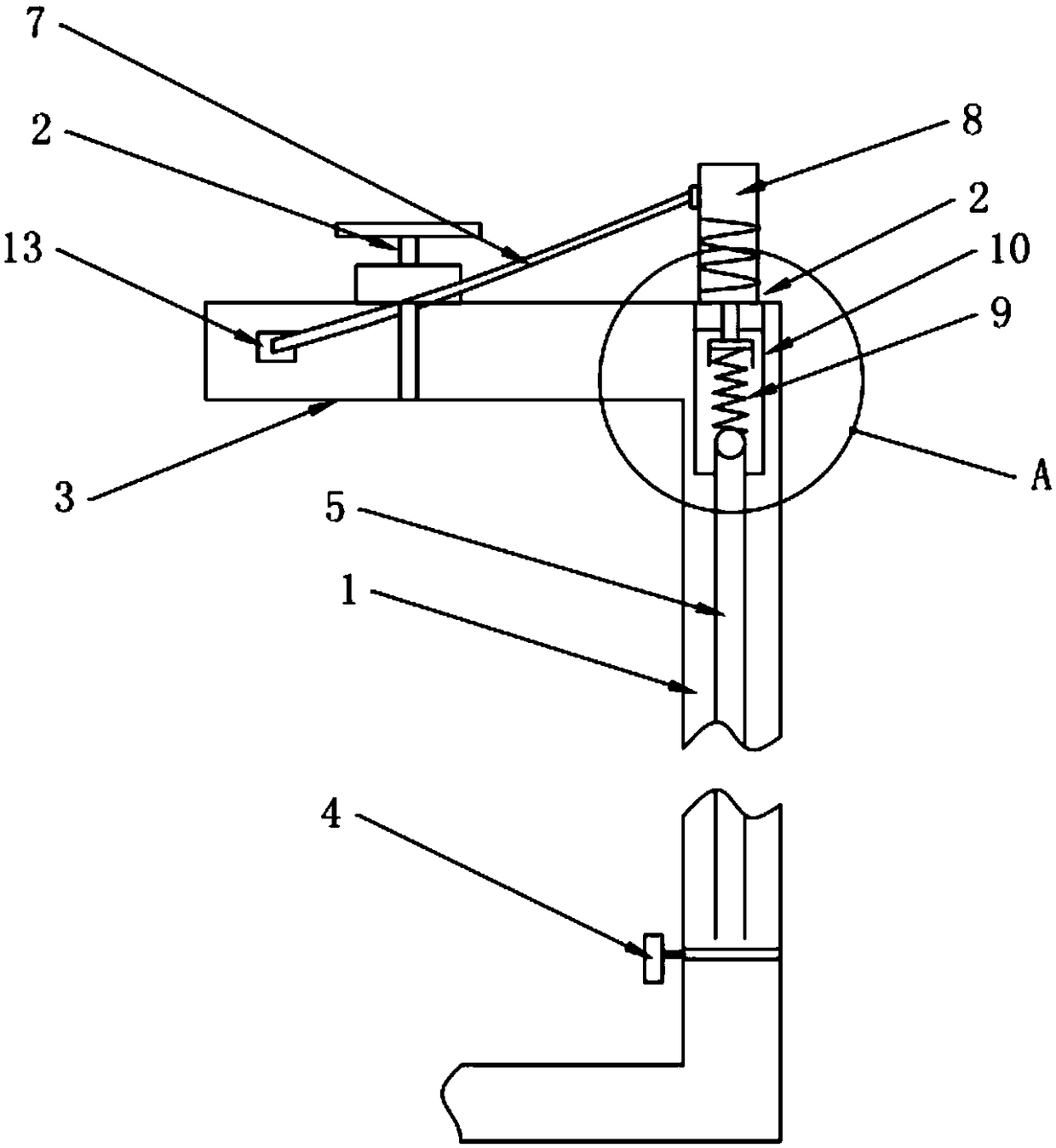 Anti-freezing device of faucet special for chemical engineering