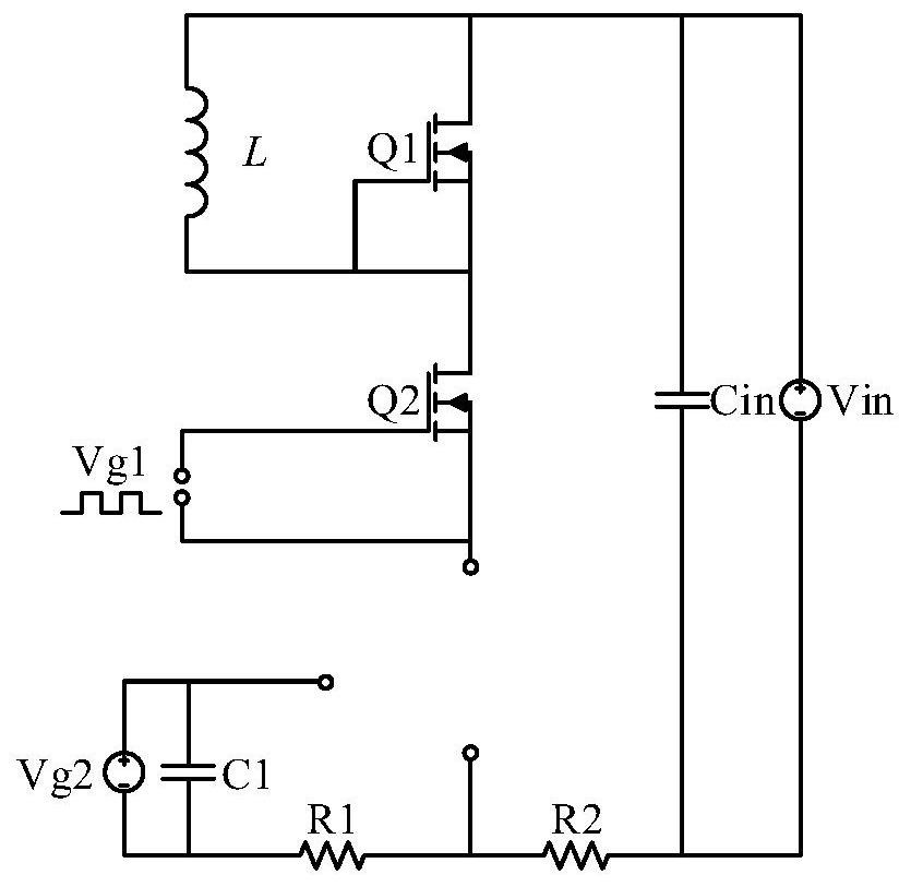 Test circuit and test method for testing common source inductance of power device