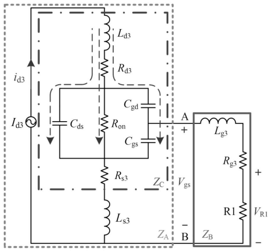 Test circuit and test method for testing common source inductance of power device