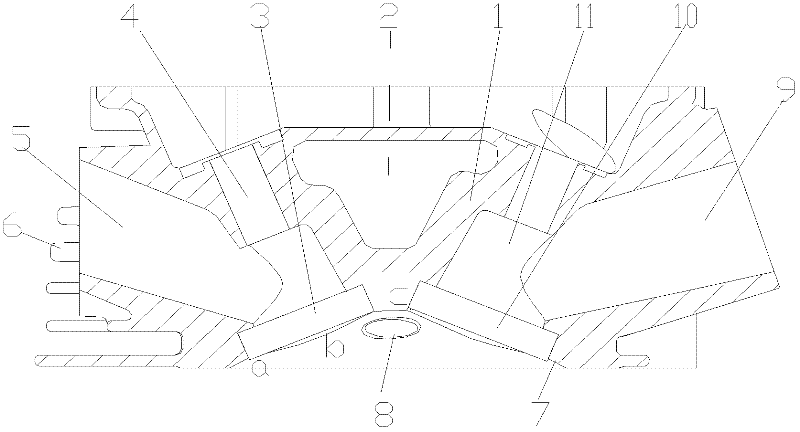 Cylinder end with multi-spherical surface combustion chamber and gasoline engine thereof