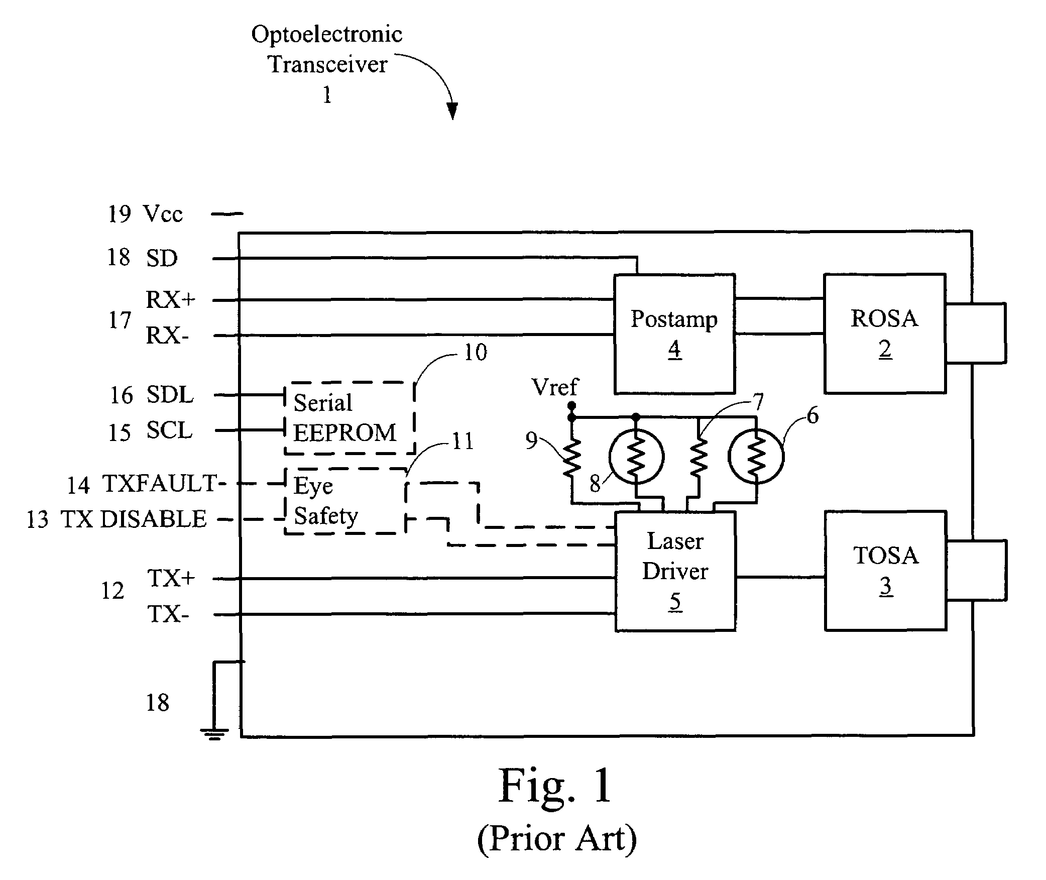 Analog to digital signal conditioning in optoelectronic transceivers