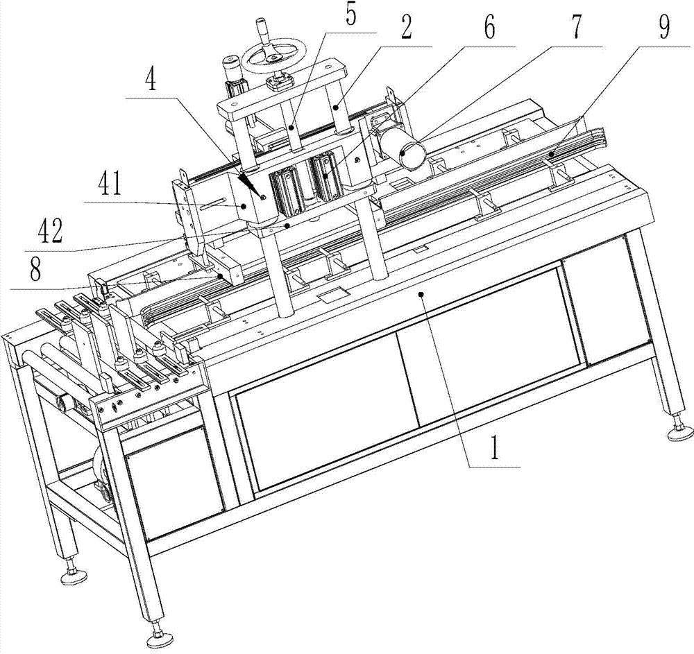 Screen printing device for storage battery packaging line