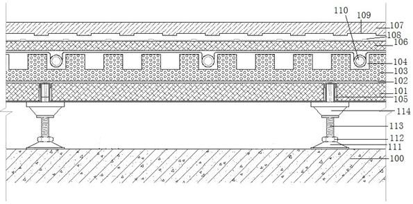 Construction assembly system of polymer composite waterproof chassis