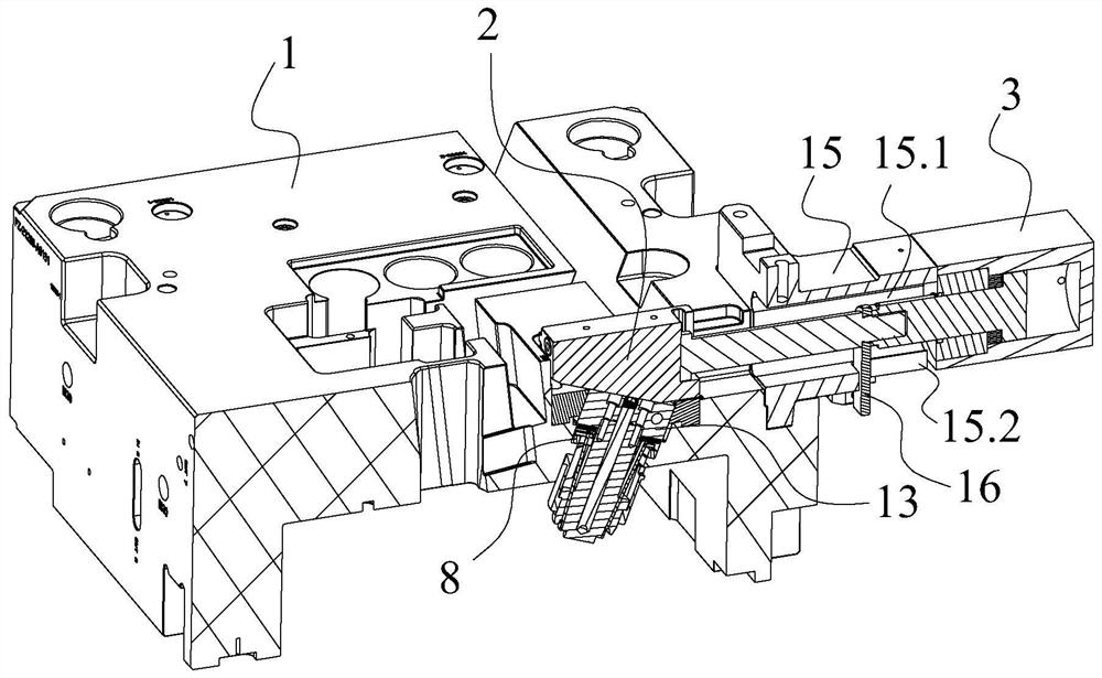 Demoulding mechanism for engine cylinder cover plate