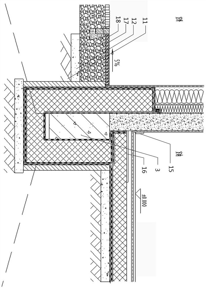 Ultra-low energy consumption building independent foundation thermal break bridge thermal insulation paste structure and construction method