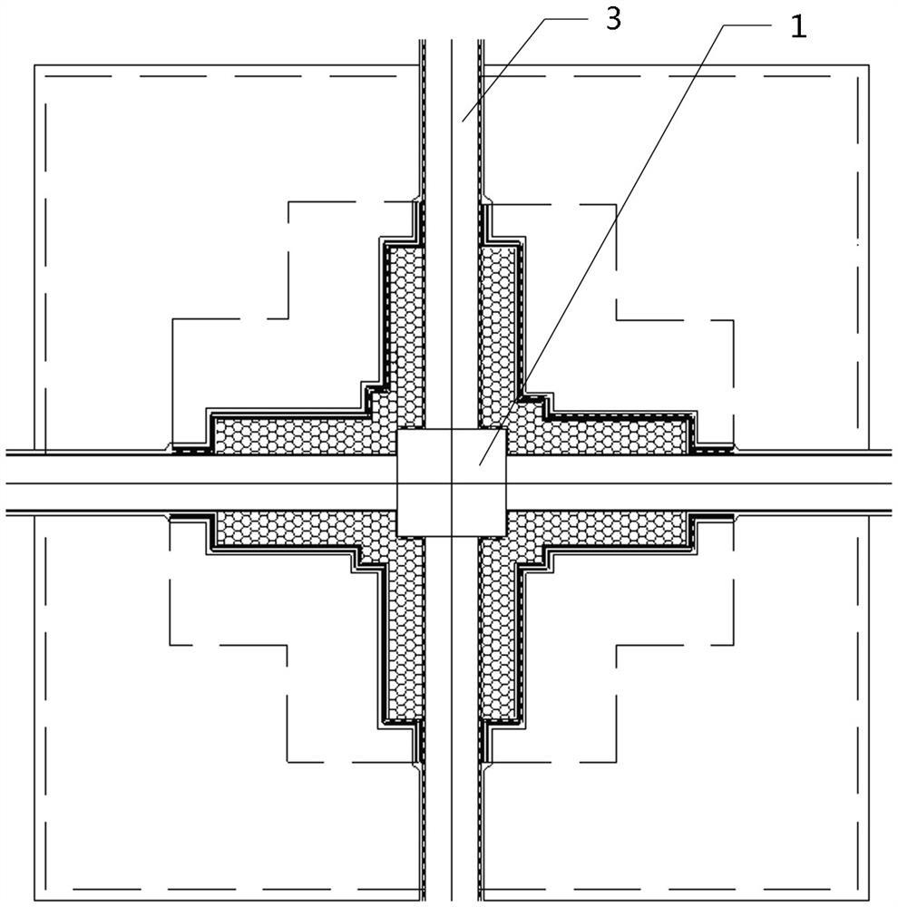 Ultra-low energy consumption building independent foundation thermal break bridge thermal insulation paste structure and construction method