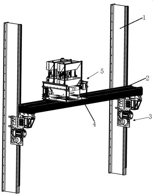 A kind of automatic suspension device for high-rise exterior wall