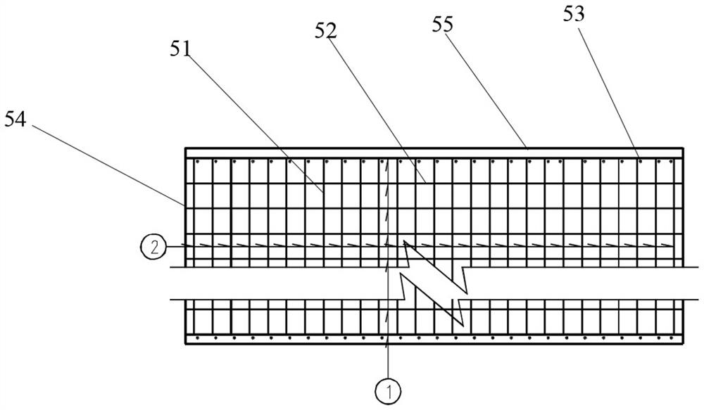 Reinforcing treatment structure for tunnel middle-lower karst cave and construction method of reinforcing treatment structure