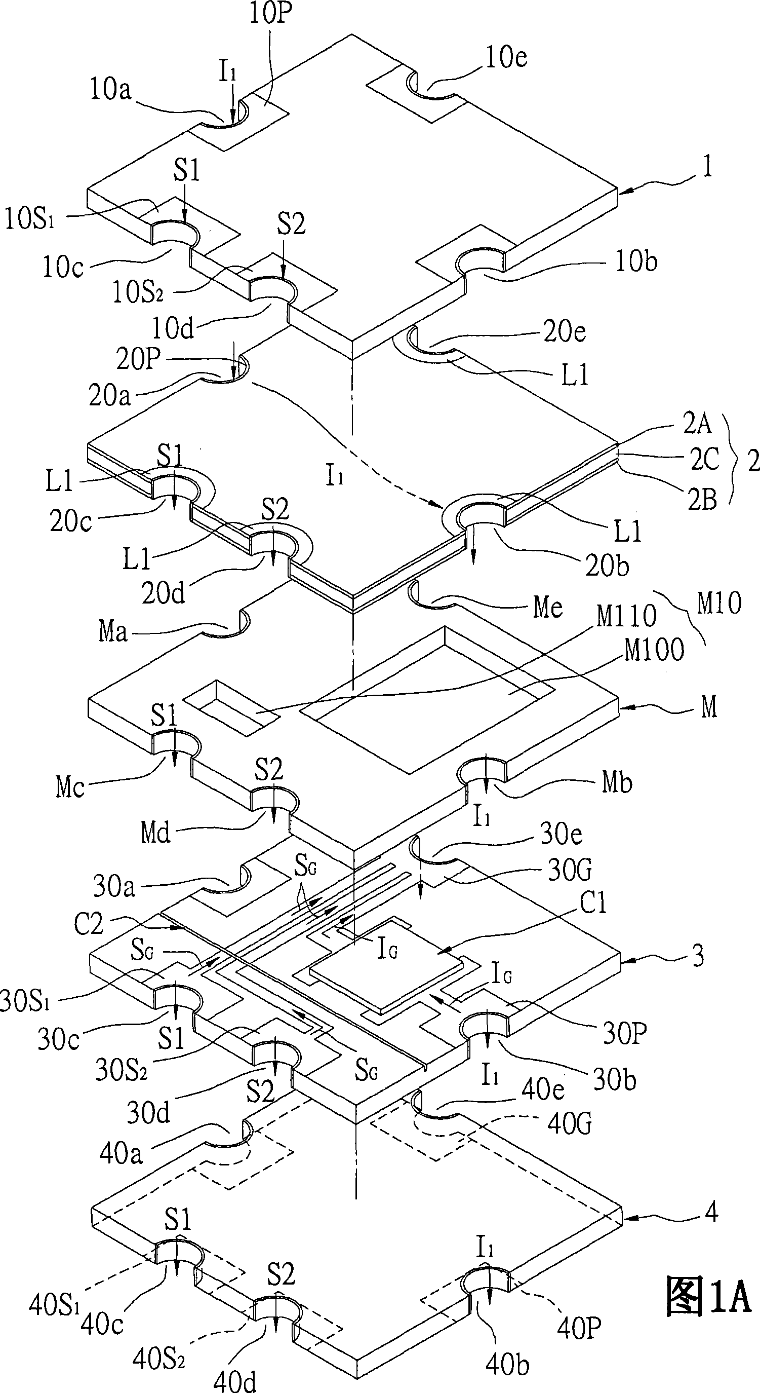 Inner imbedded type multifunctional integration type structure for integration protection element and preparation method thereof