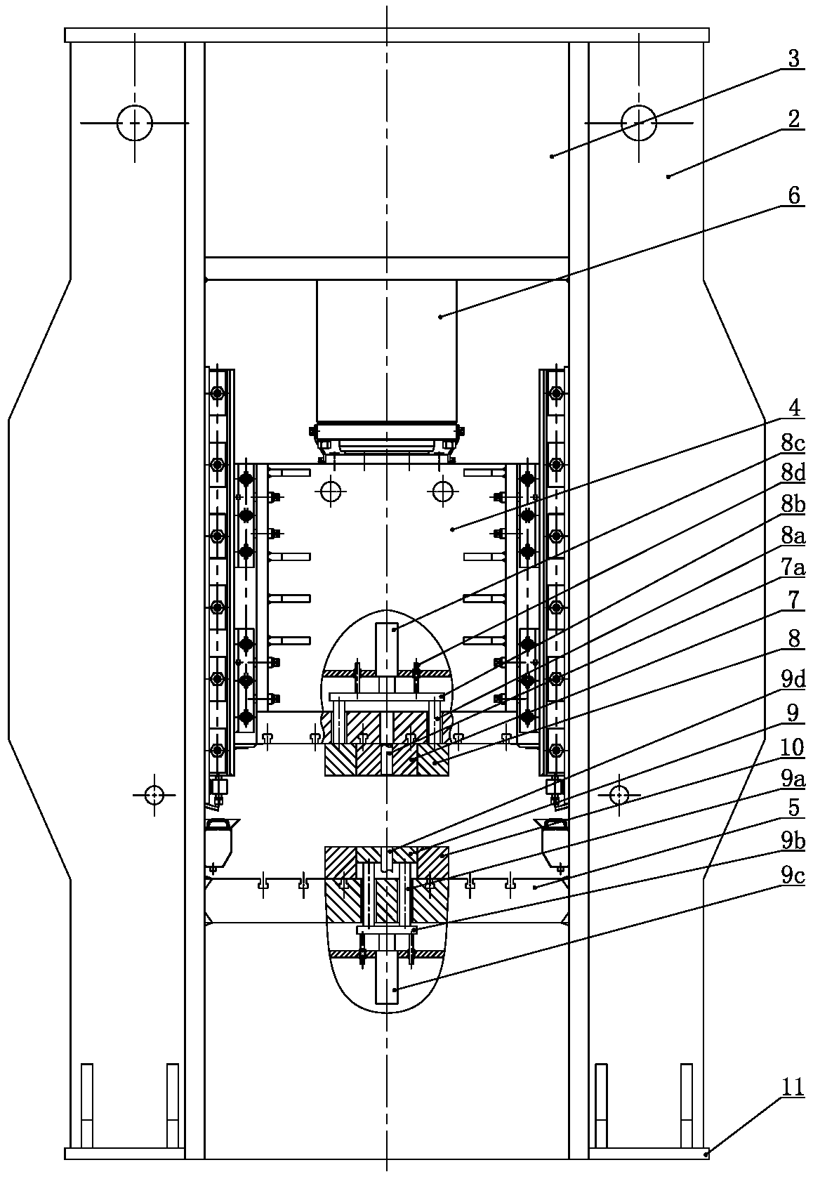 Servo pump controlled hydraulic fine blanking machine and hydraulic machining method