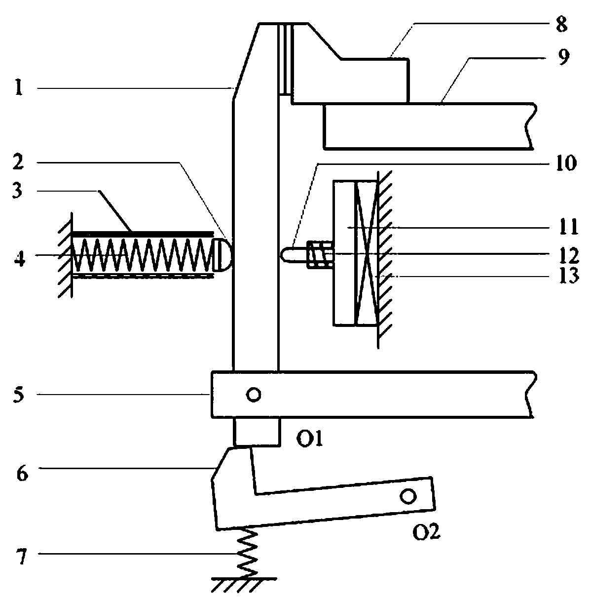Mechanical switch switching-off action mechanism
