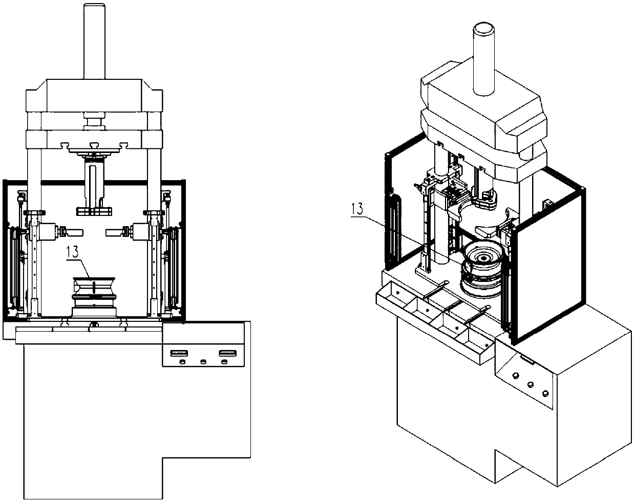 Assembling and holding mechanism for diaphragms of spring cylinders