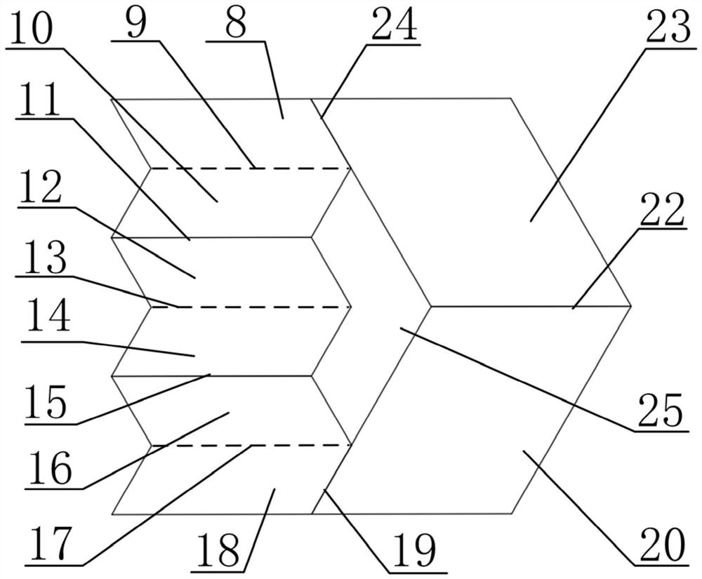 A stacked origami structure with variable stiffness properties