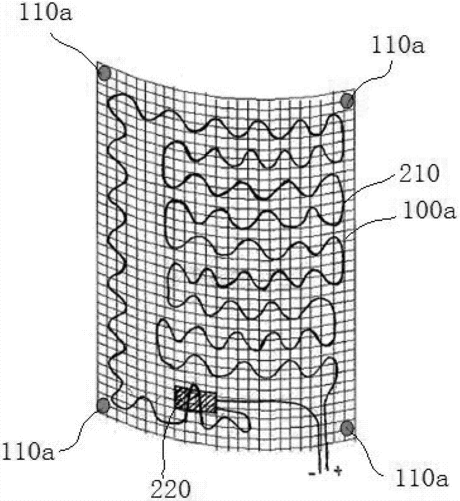 Foaming body with heating device and producing process of foaming body