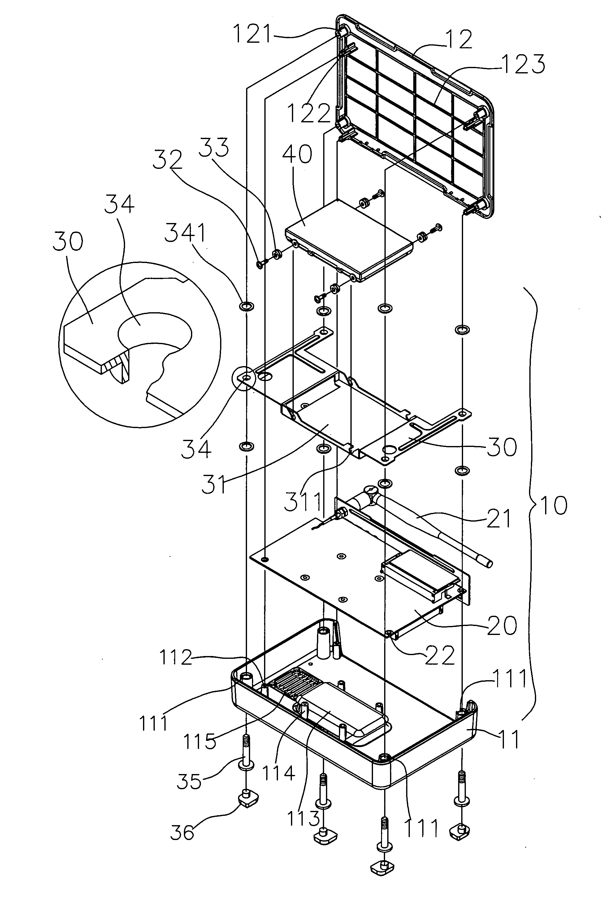 Shock proof structure for storage device of electronic device