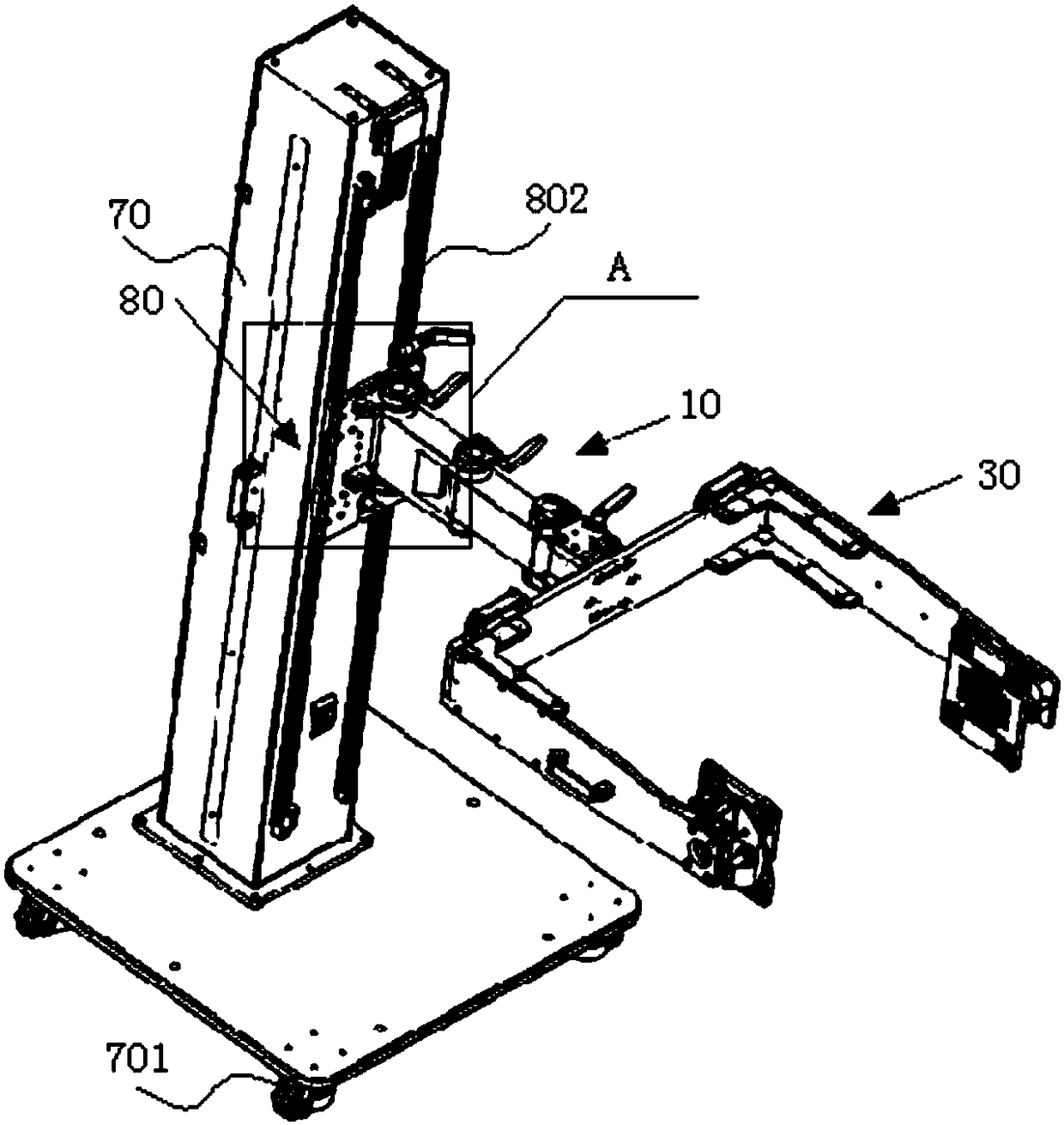 Adjustable type equipment clamping device