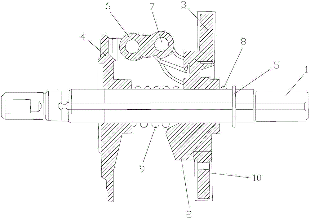 Main shaft inclined plate of variable-displacement compressor