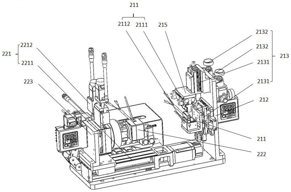 An assembly device and method for assembling the cables on the earphone shell