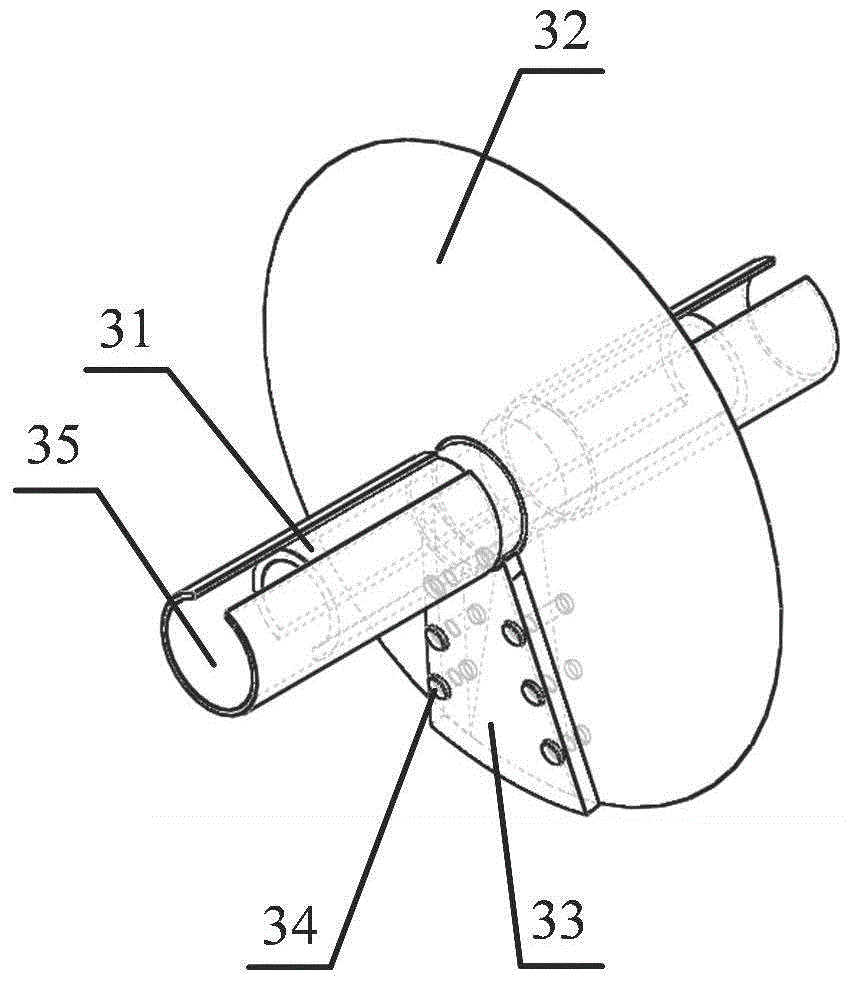 Umbrella-shaped ice blocking device preventing conductor beneath interphase short circuit caused by de-icing of conductor above and mounting method thereof