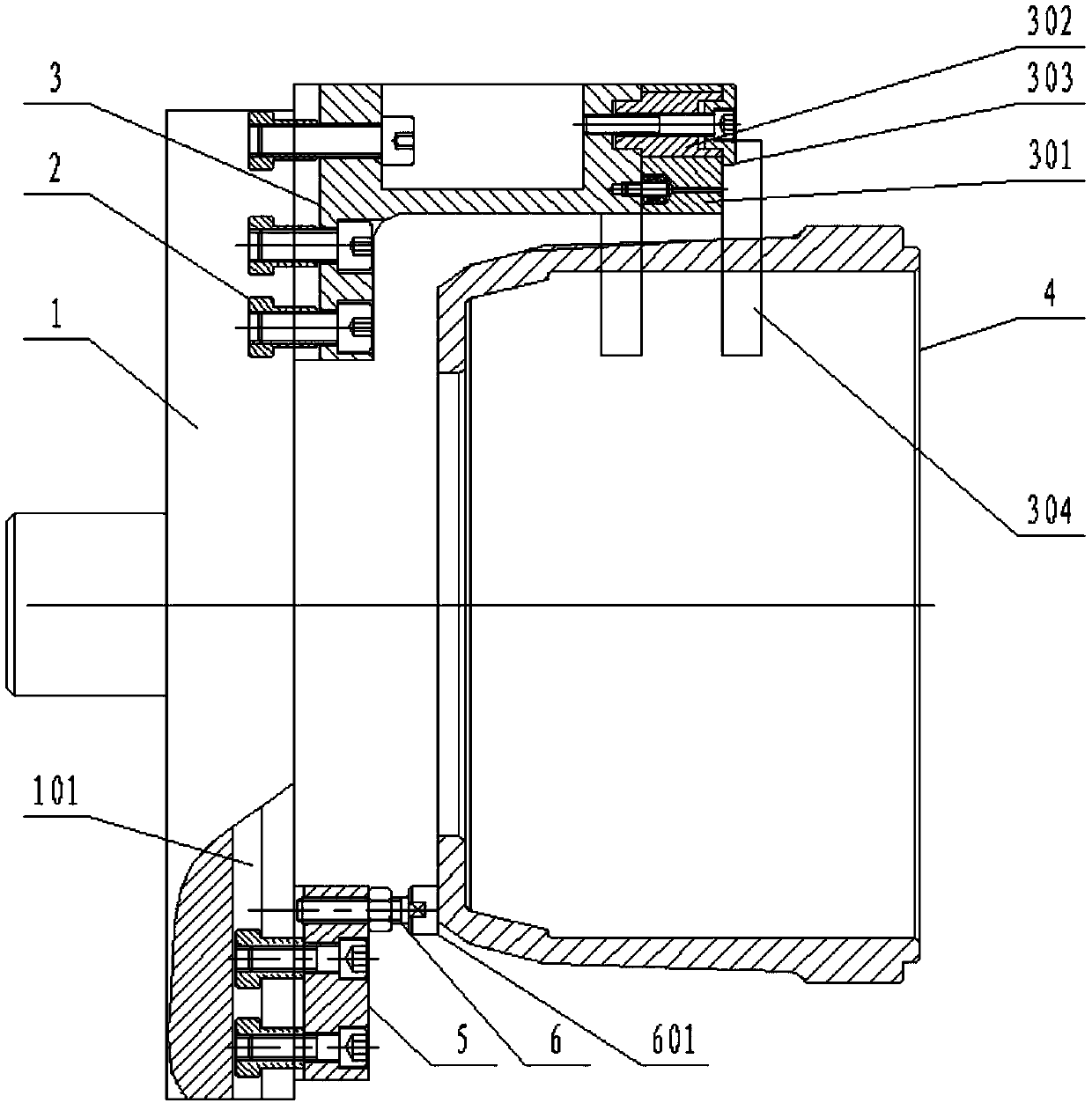 A special fixture for turning of automobile rear brake drum