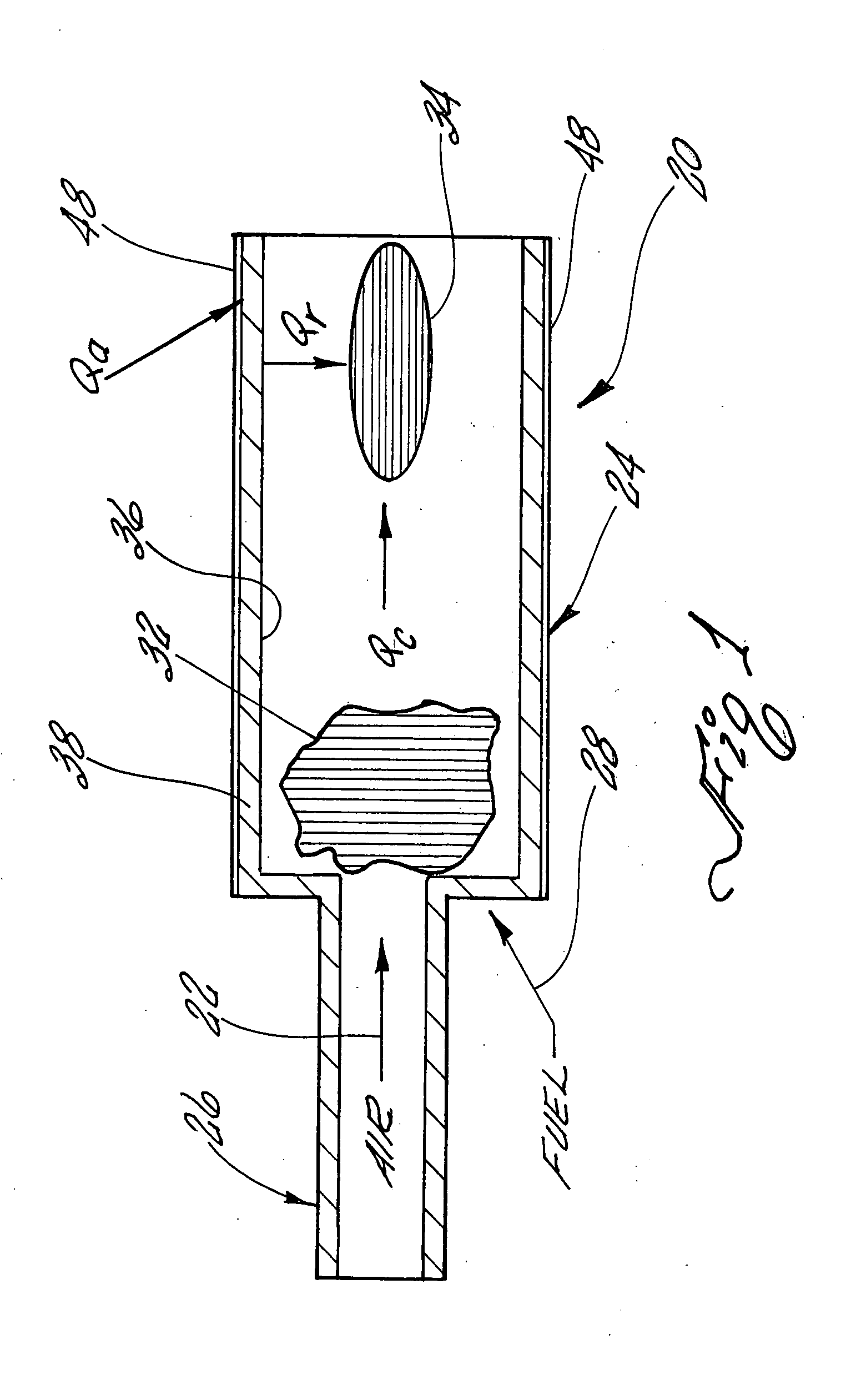 Combustion device to provide a controlled heat flux environment