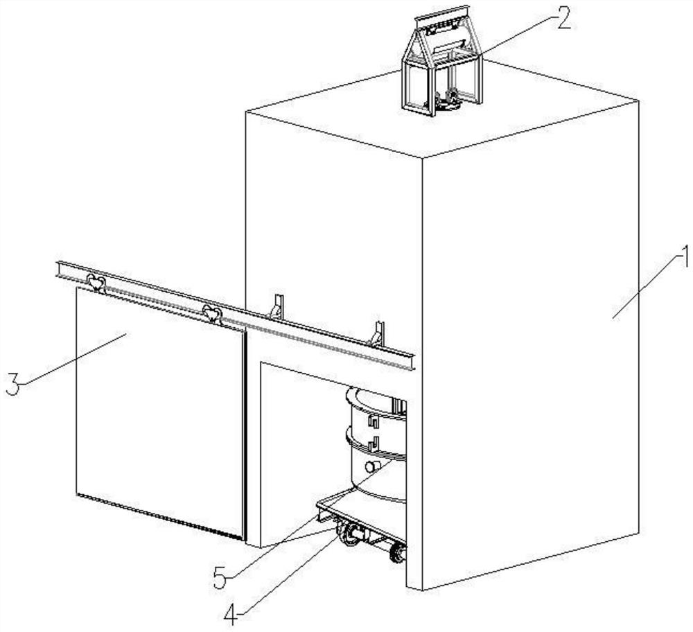 Baking device of ferrovanadium smelting furnace