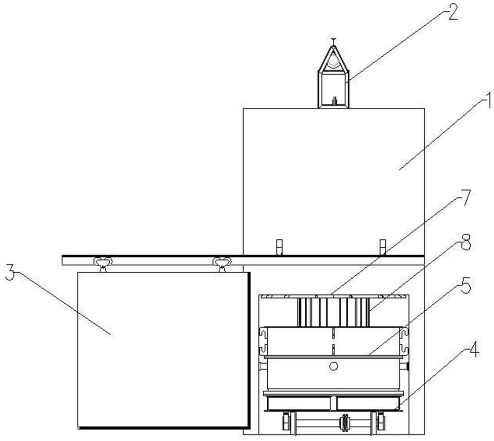 Baking device of ferrovanadium smelting furnace