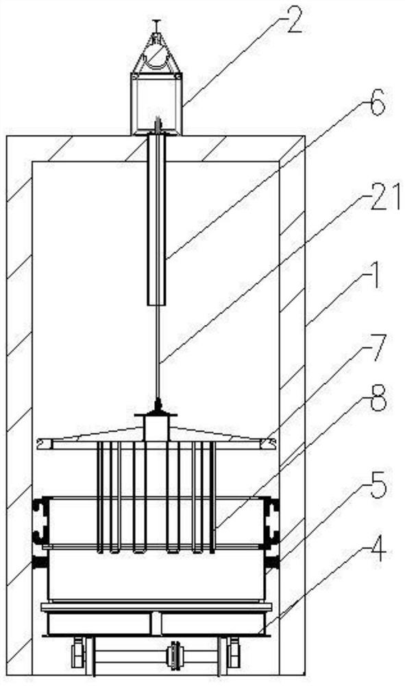 Baking device of ferrovanadium smelting furnace